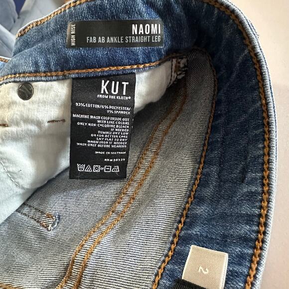KUT from the Kloth Naomi Fab Ab Ankle Straight Jean Womens 2 (27X27) Hi Rise - Picture 8 of 8